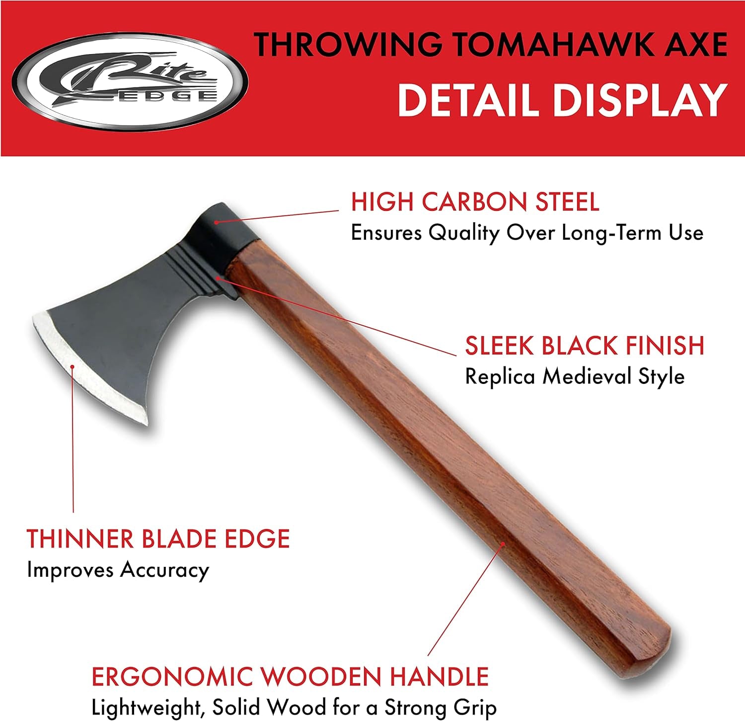 Throwing Tomahawk Axe, Black