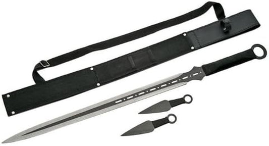 Ninja Sword with Throwing Knives, Black