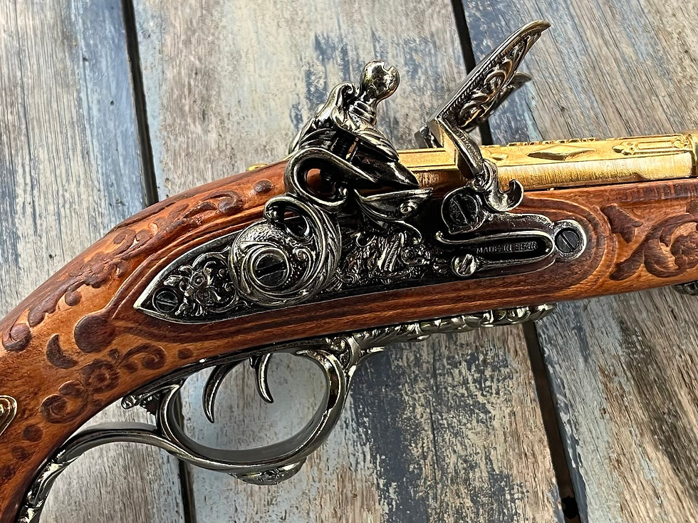 Napoleonic Double Barrel Flintlock Gribeauval Replica Made in Spain