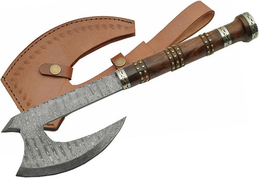 DM-1107 Damascus Steel Rosewood Hatchet Axe