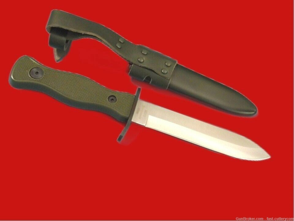 Bundeswehr OD Military Combat fixed blade field knife 10 3/8 FREE Gift