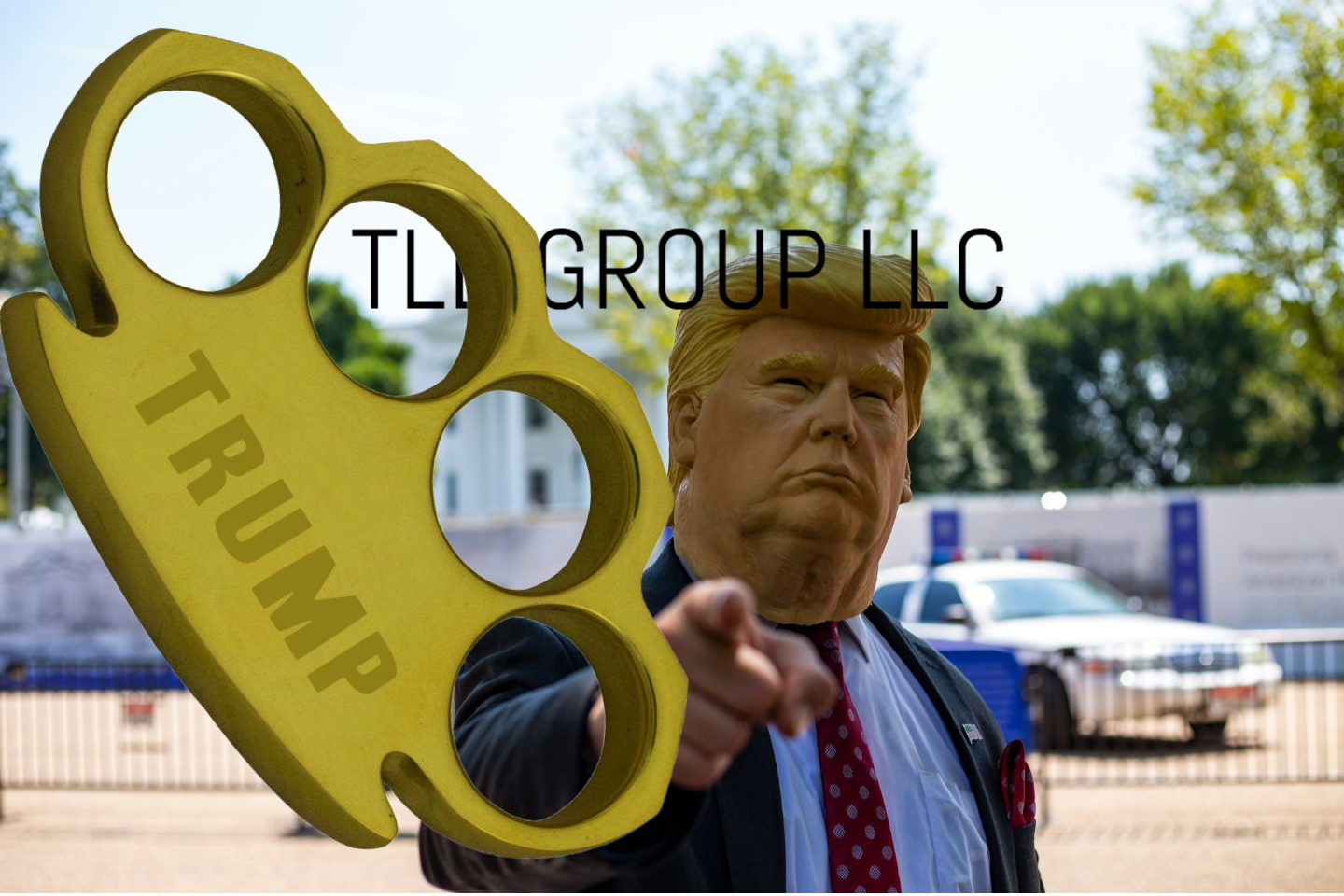 Assert Your Strength with the Heavy Duty Real Brass Knuckle Paperweight - Featuring DONALD TRUMP MAGA