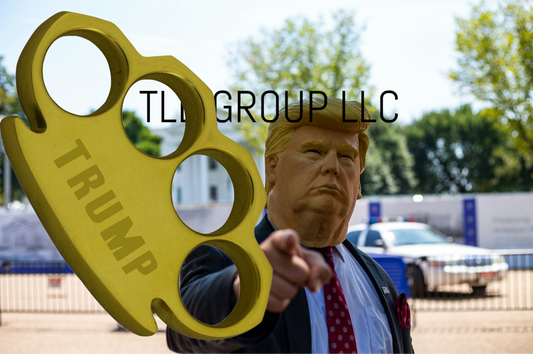 Assert Your Strength with the Heavy Duty Real Brass Knuckle Paperweight - Featuring DONALD TRUMP MAGA