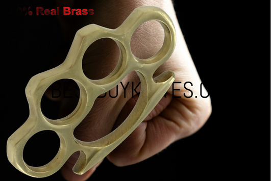 Assert Your Style with Our Authentic Solid Brass Knuckle Paperweight!