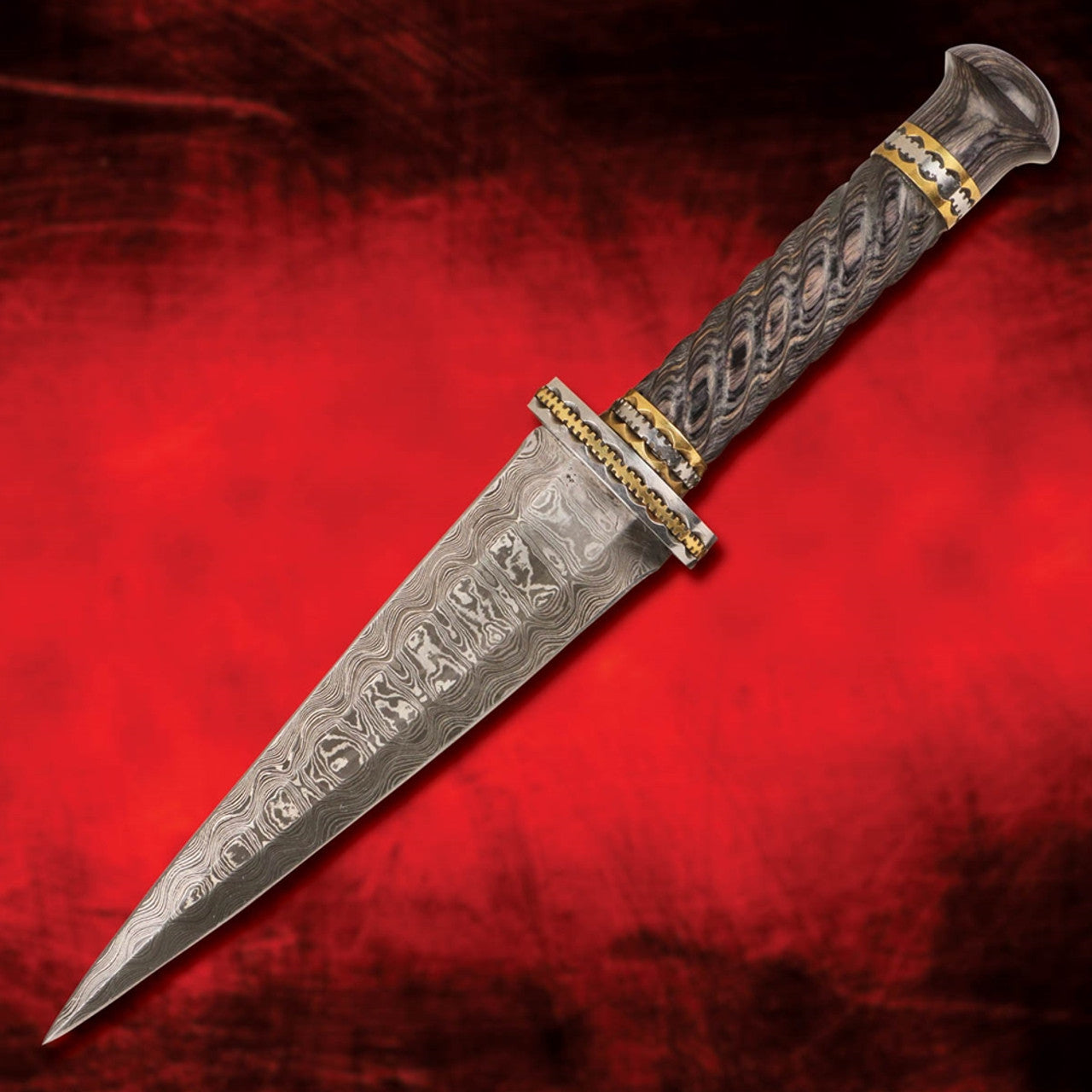 Damascus Dragon Tooth Dagger