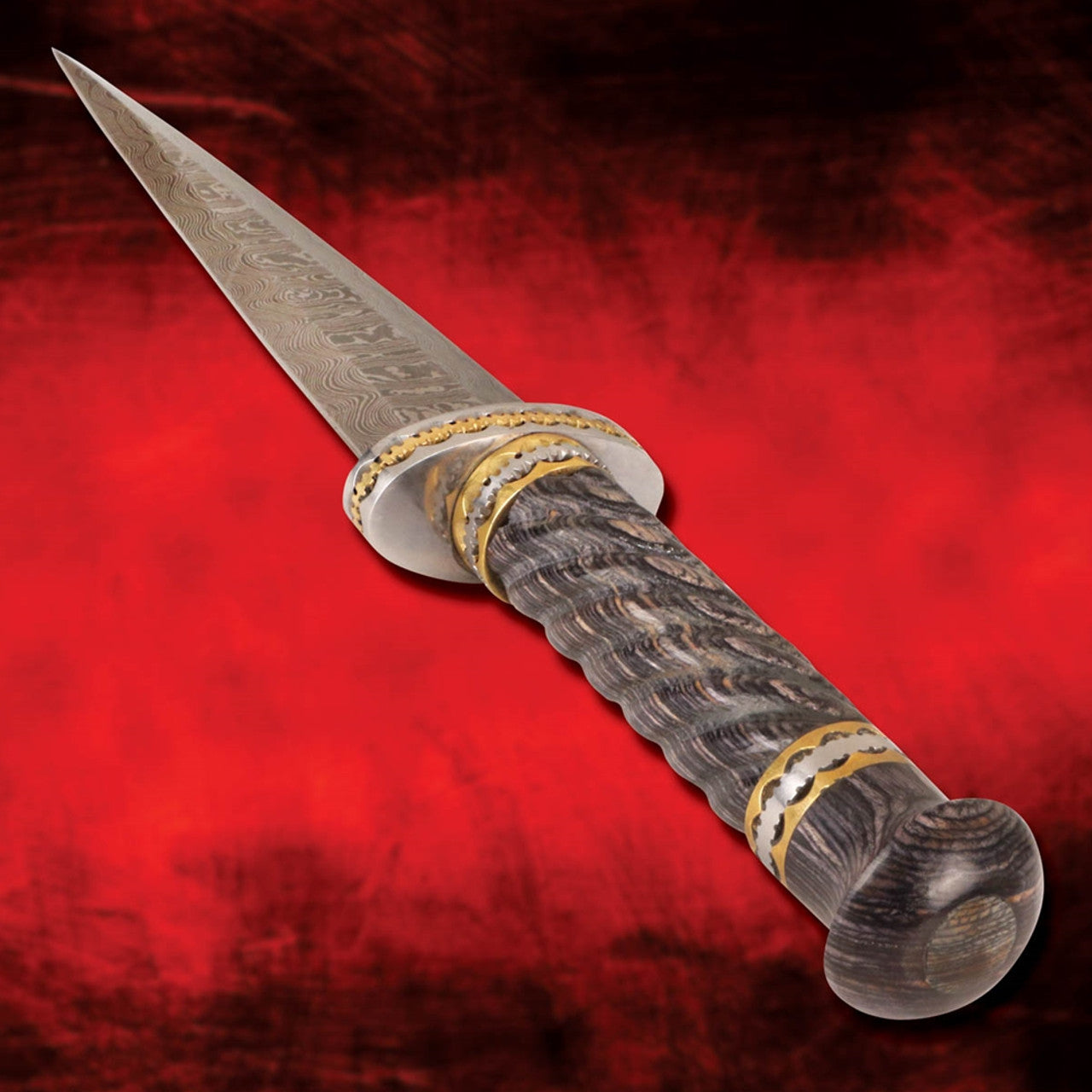 Damascus Dragon Tooth Dagger