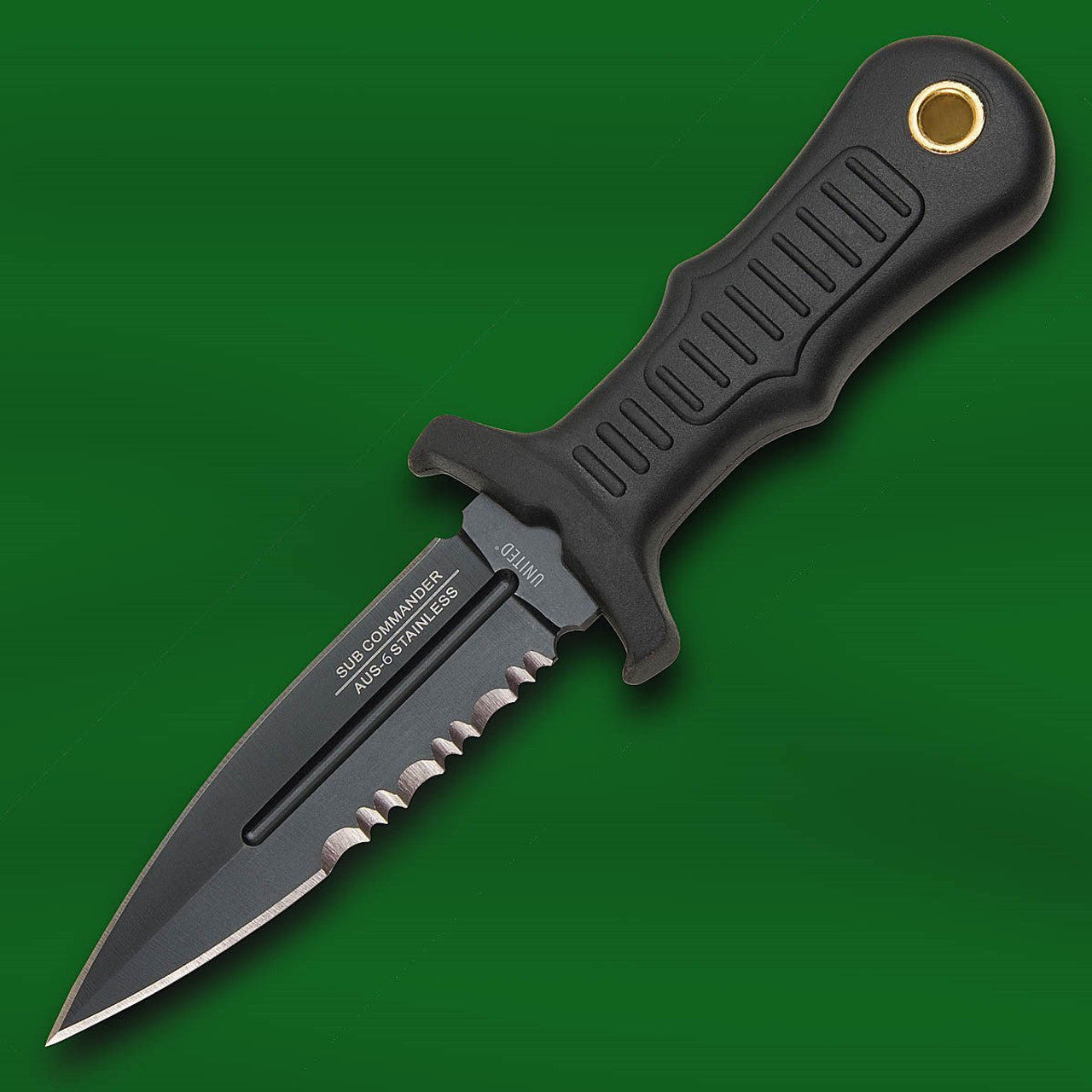 Mini Boot Knife with Black Finish Semi-Serrated Blade