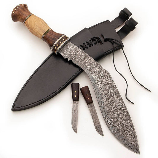 Custom Damascus Kukri