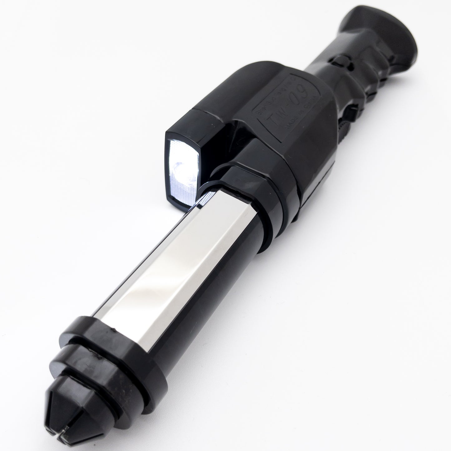 Energized Defender Stun Gun Baton | 800Kv Rechargeable Auto-Extending w Siren & Flashlight