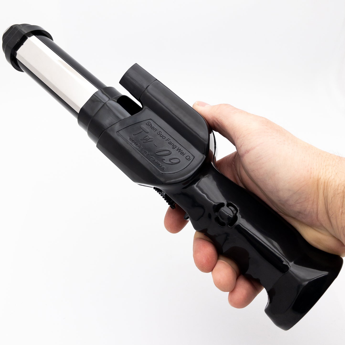 Energized Defender Stun Gun Baton | 800Kv Rechargeable Auto-Extending w Siren & Flashlight