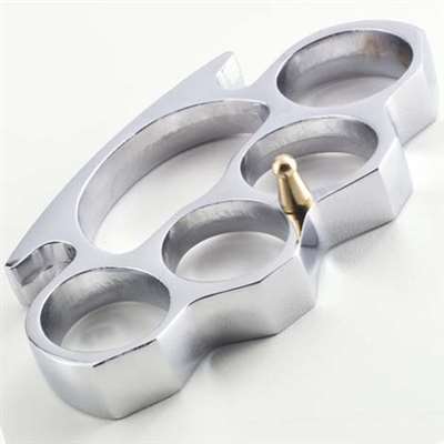 Belt Buckle Knuckle Paperweight Silver