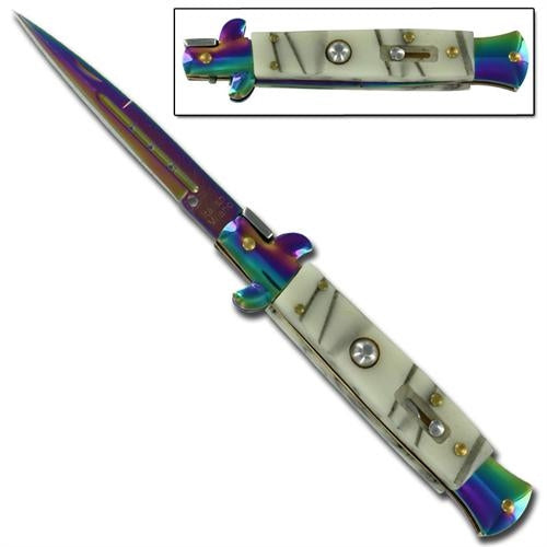 Stiletto Milano Bayonet Blade Titanium Pearl