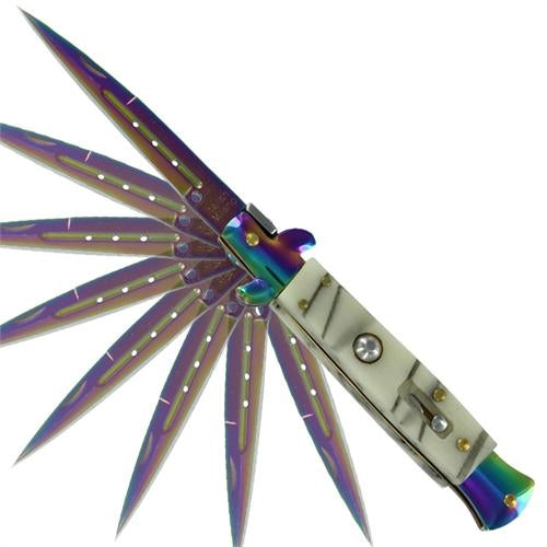 Stiletto Milano Bayonet Blade Titanium Pearl