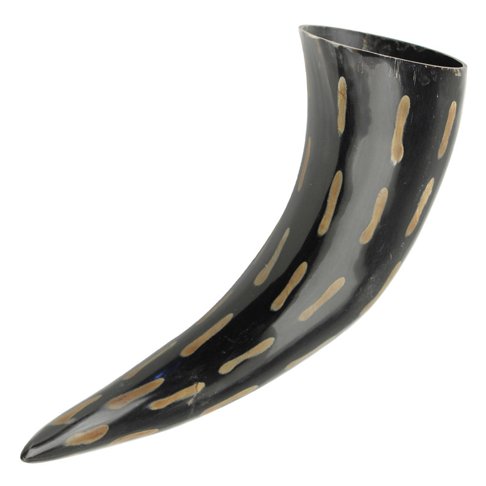 Norse Ravenscar Burnt Effect Drinking Horn