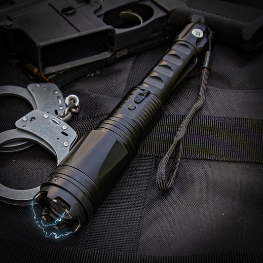 Neighborhood Watch Multifunction Dimming Light Tactical Flashlight Stun Gun w/ Glass Breaker