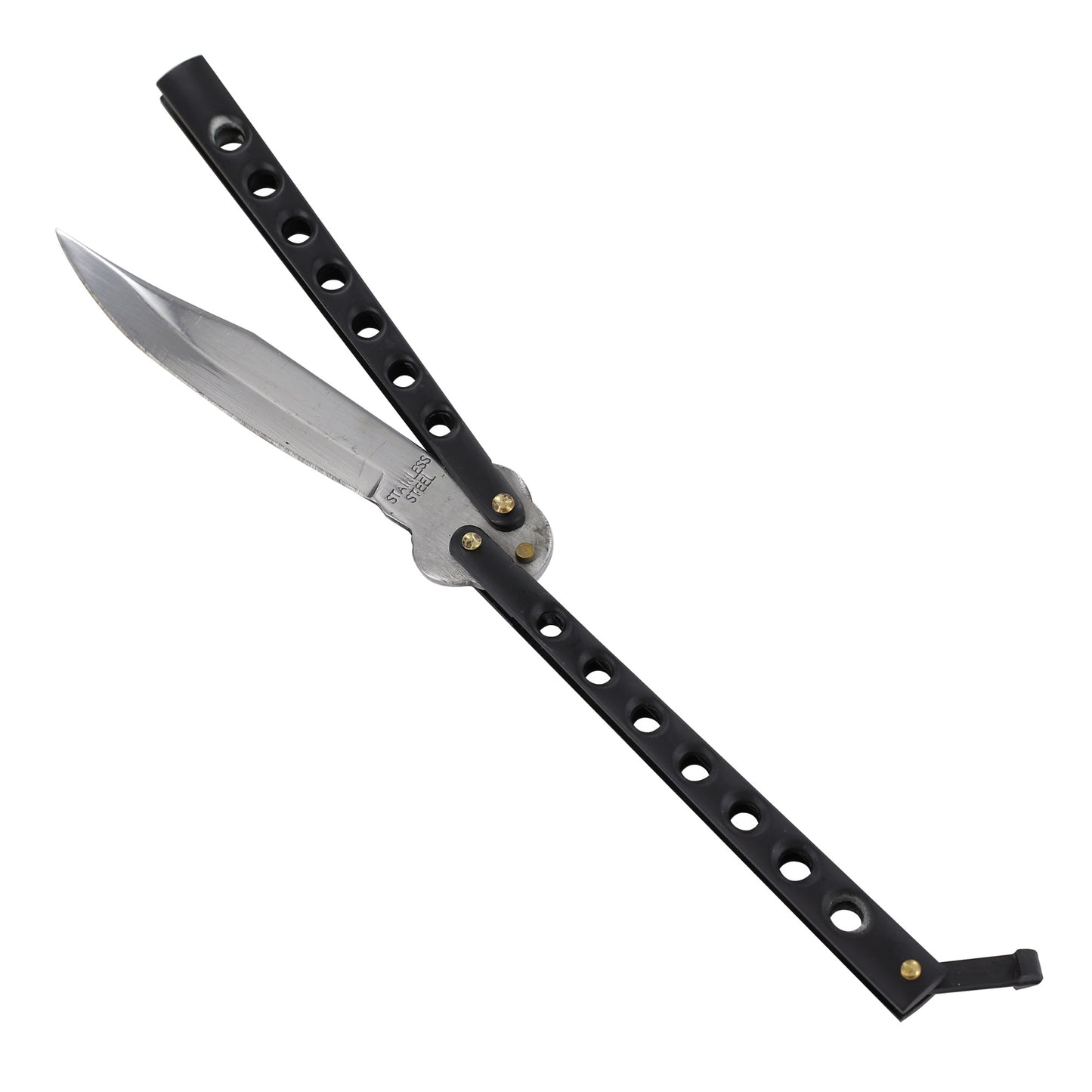 On The Run Stainless Steel Balisong Fanning Butterfly Knife