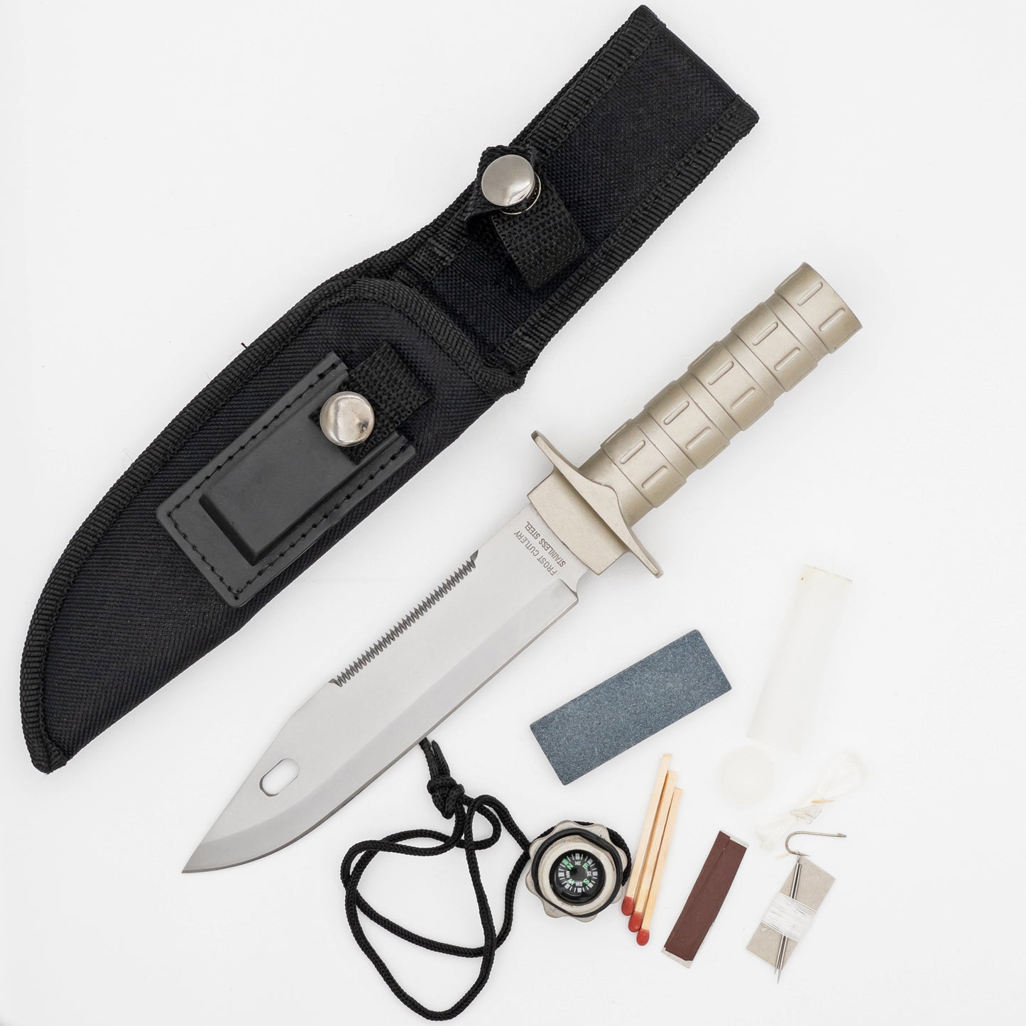 True North Survival Compartment Knife with Heavy Duty Sheath