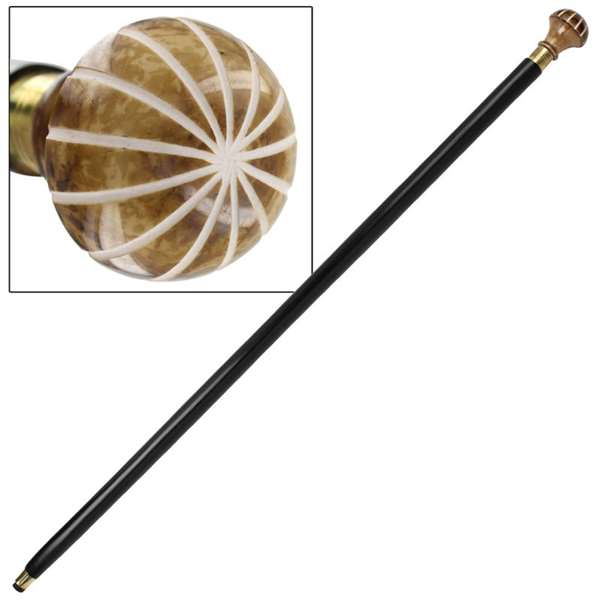 Geometric Illusion Sheesham Wooden Walking Cane