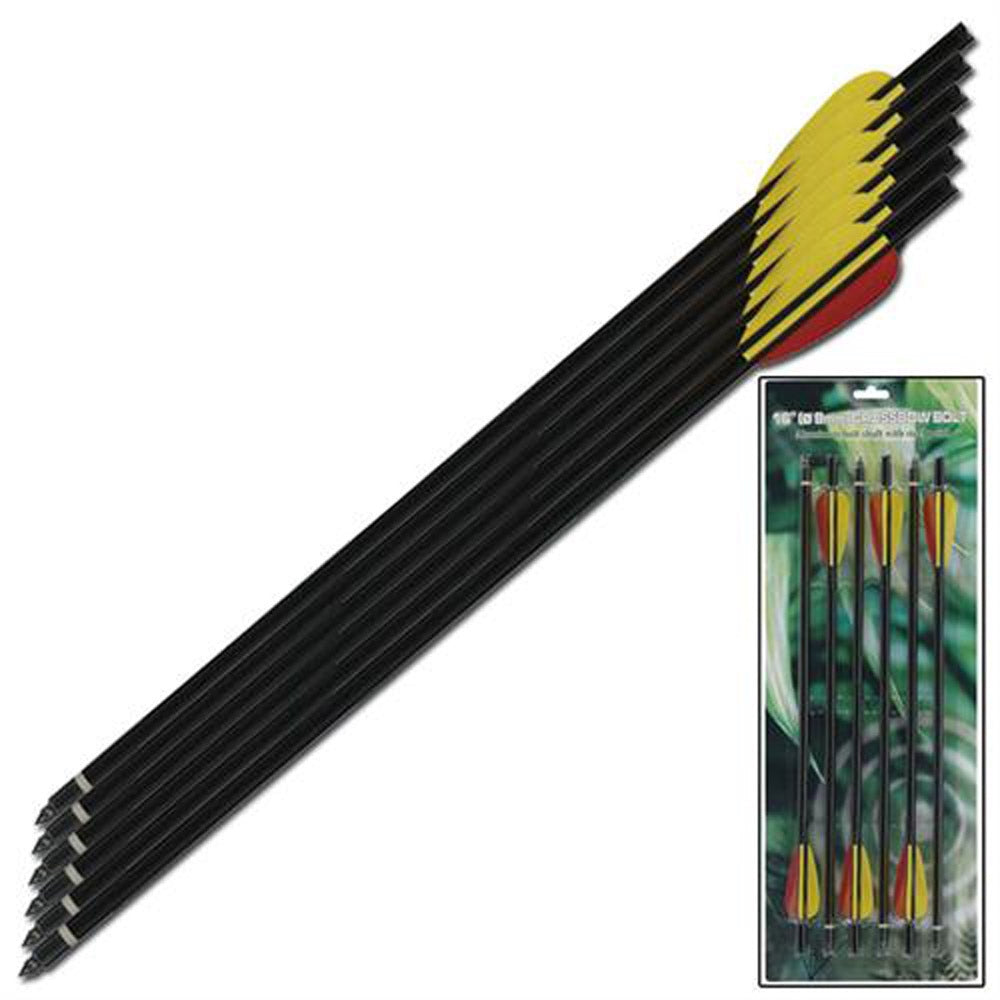 Extra Survival Aluminum Arrow Black 16 Inch 6pcs Set