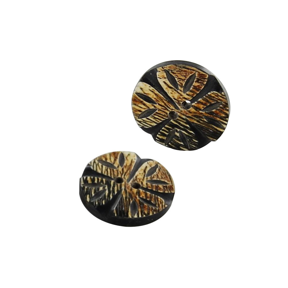 Set of 2 Fallen Lily Horn Buttons