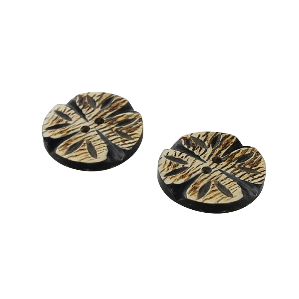 Set of 2 Fallen Lily Horn Buttons