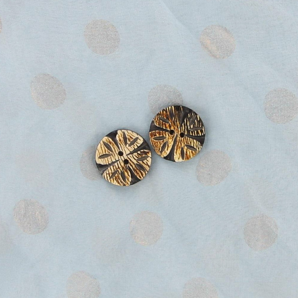 Set of 2 Fallen Lily Horn Buttons