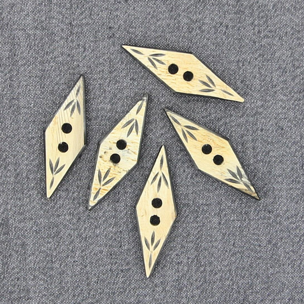 Buttons Set of Five Weeping Willow