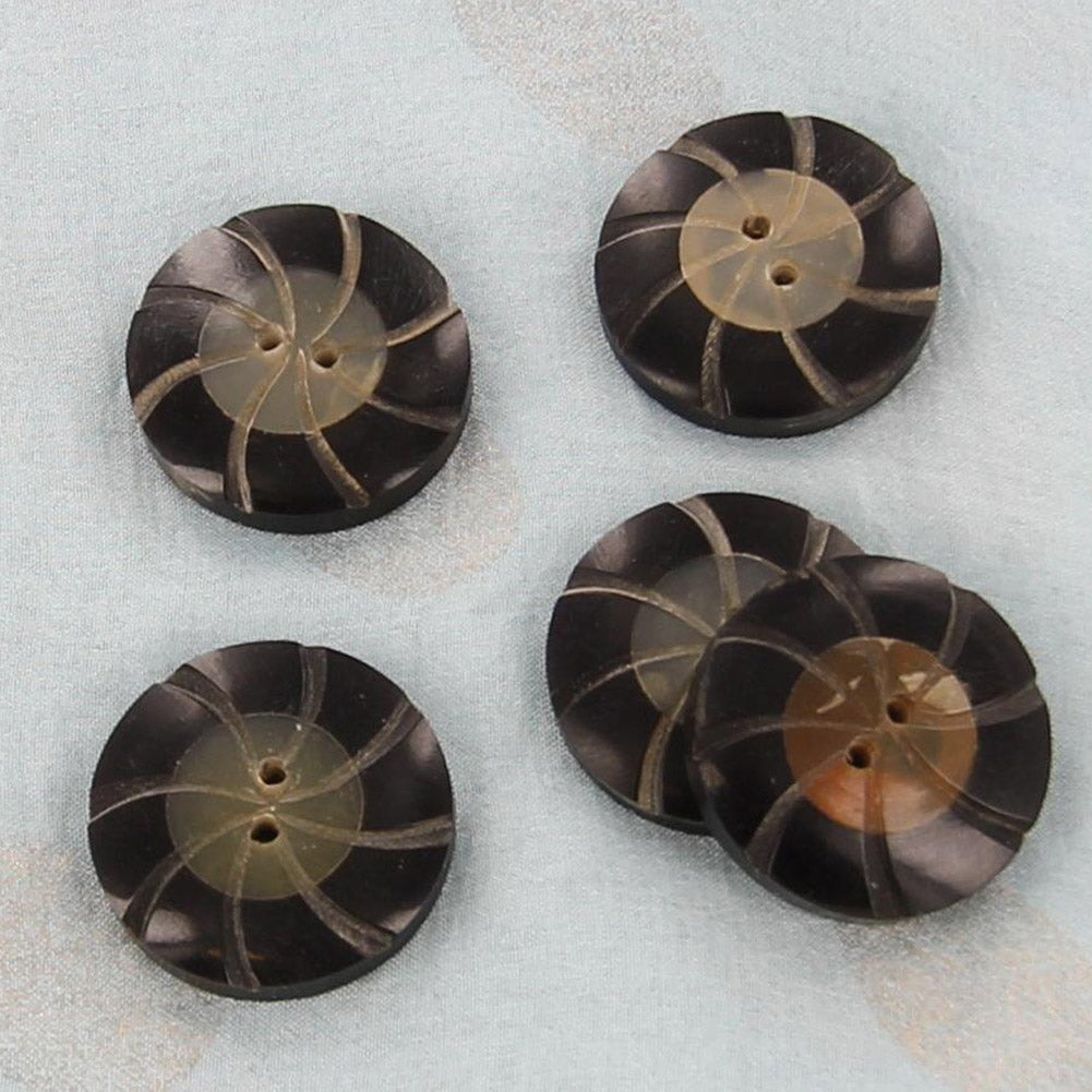 Handmade Horn Pinwheel Fashion Button Set