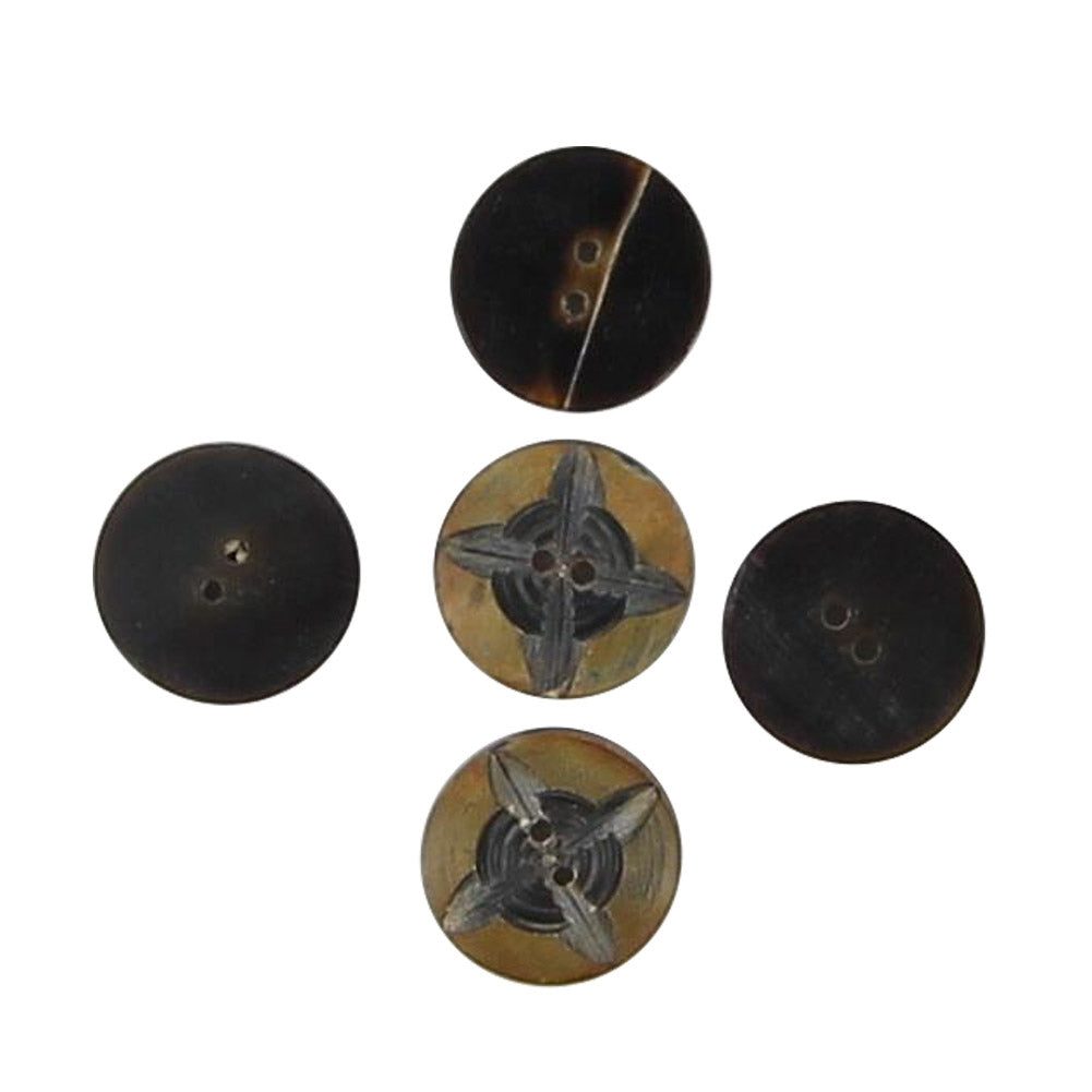 Horn Compass Rose Button Set