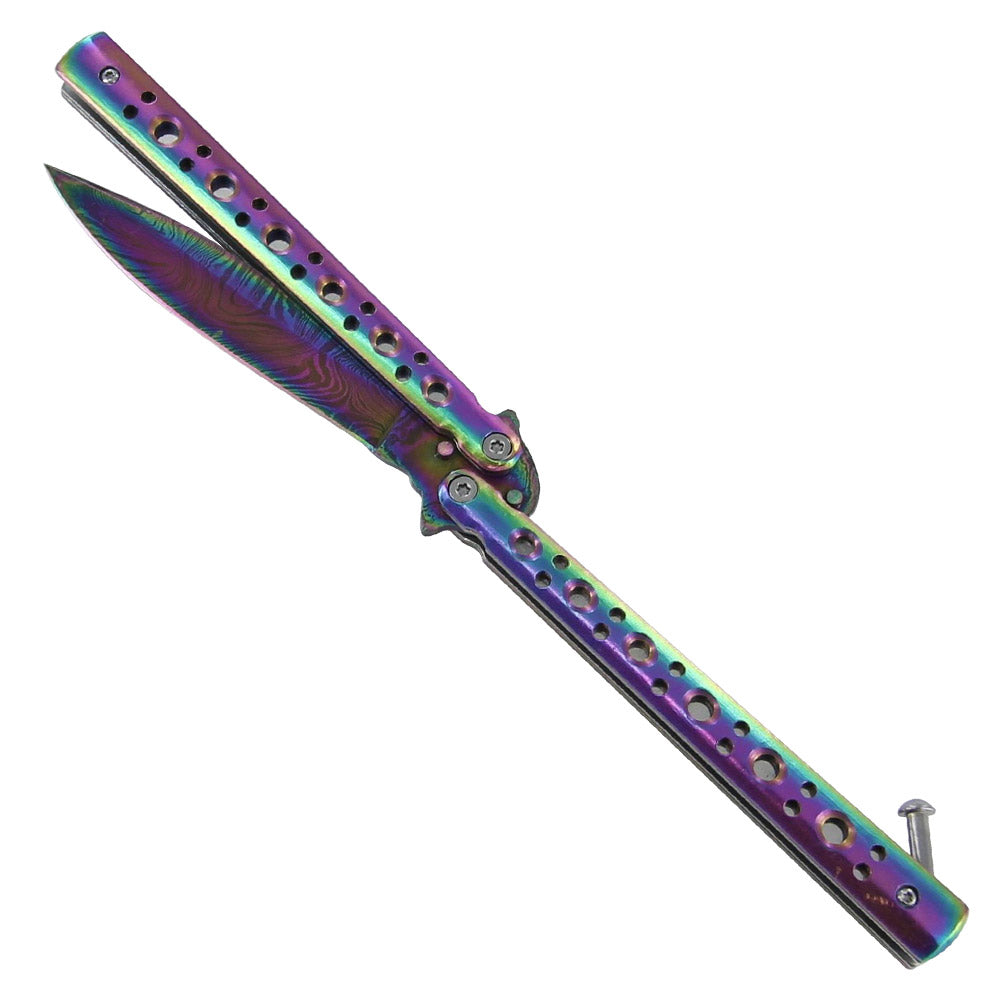 Damascus Steel Luminance Inquisition Butterfly Knife