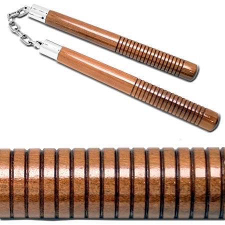 Octagon B. B. Nunchaku With Lines Hand Grip