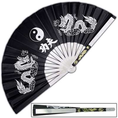 Iron Fan Tessen-Jutsu Training Dragon Black