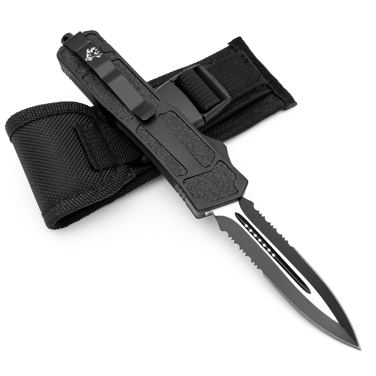 Dark Disciple Automatic Serrated Out The Front Knife