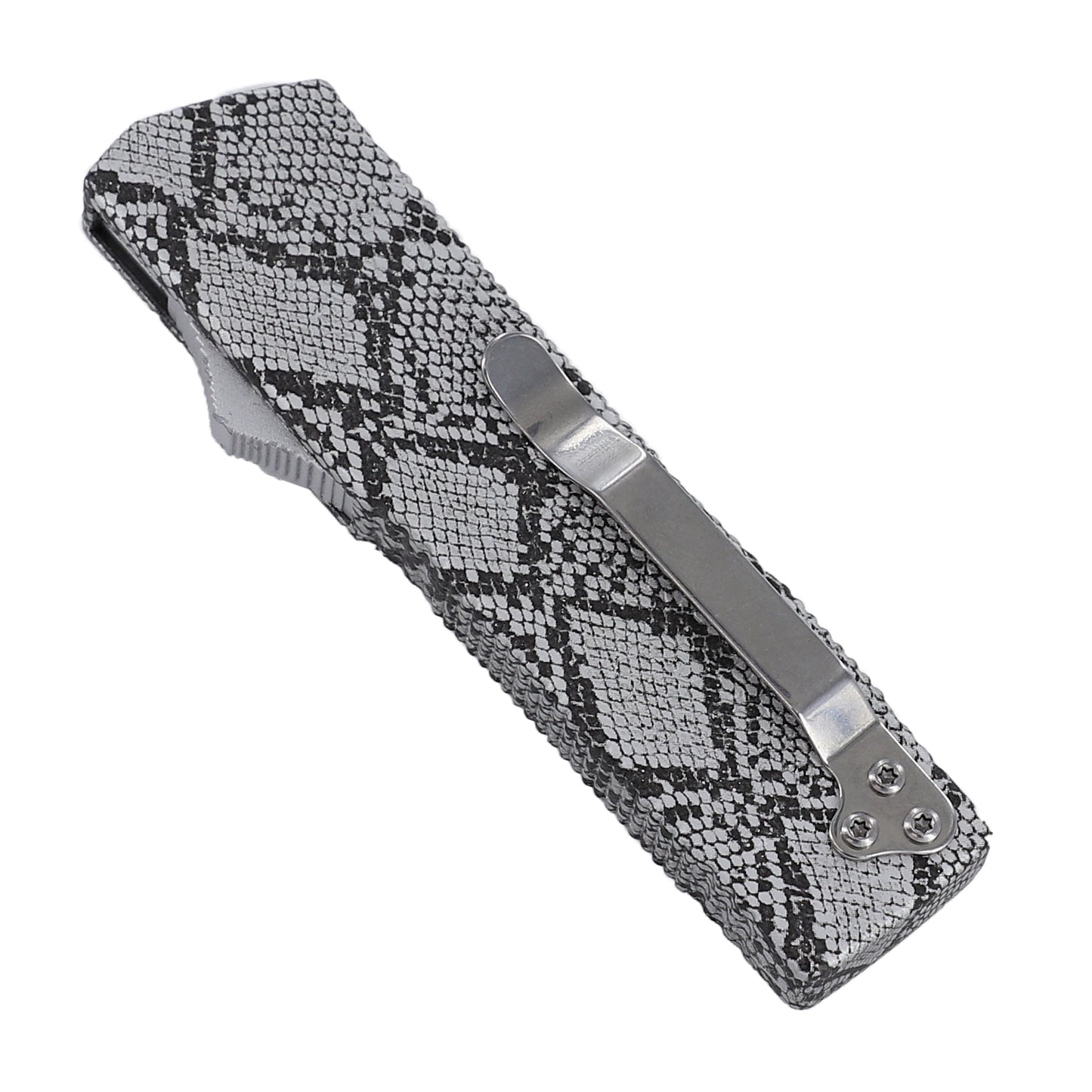 Diamond Back Lighting OTF Silver Snake Automatic Dual Action Knife