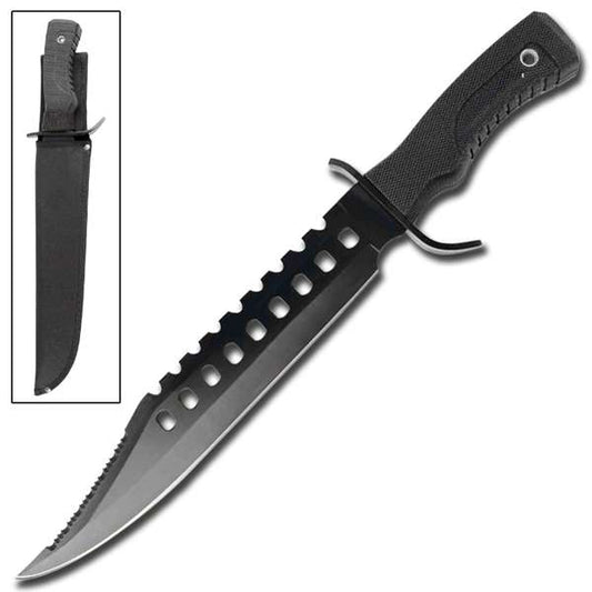 Survivors Bowie Sawback Knife 17 Inches Black