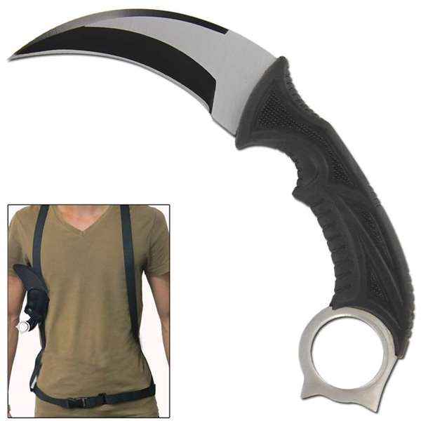 Silver Back Stalker Fixed Blade Survival Karambit