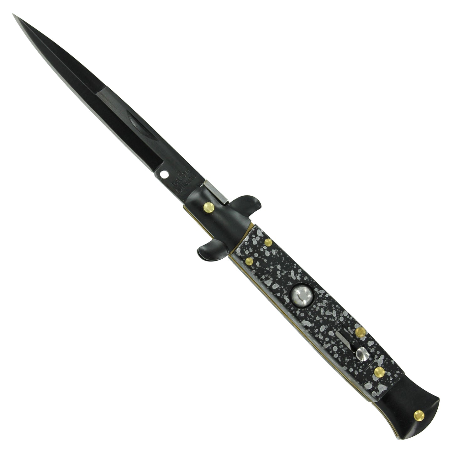 Mafia Italian Milano Stiletto Black Splash Automatic Knife