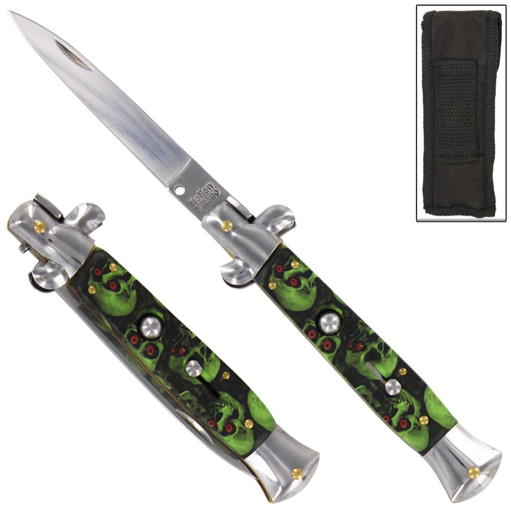 IL Grande Italian Milano Stiletto Devils Conduit Automatic Knife