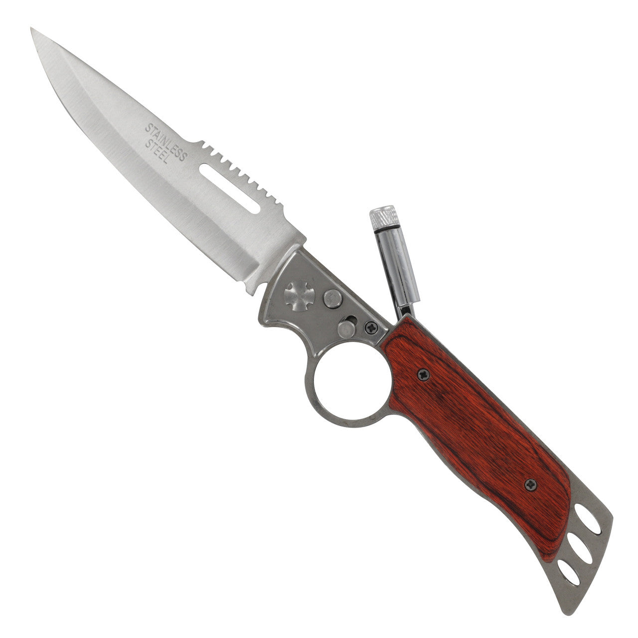 Residential Outlaw Automatic Folding Knife W/ Flashlight