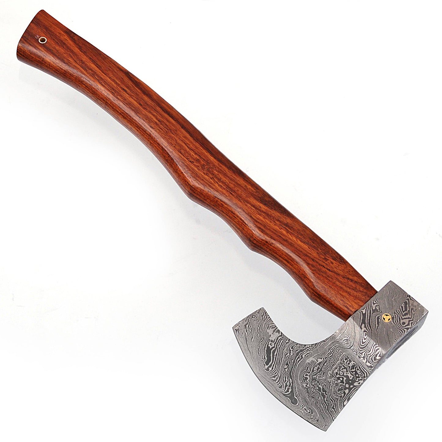 Descendant of the Gods Damascus Steel Functional Bearded Outdoor Axe