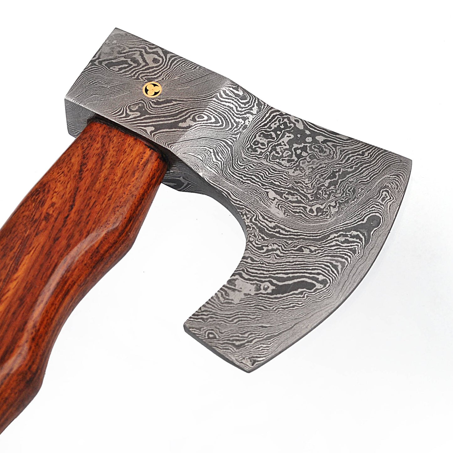 Descendant of the Gods Damascus Steel Functional Bearded Outdoor Axe