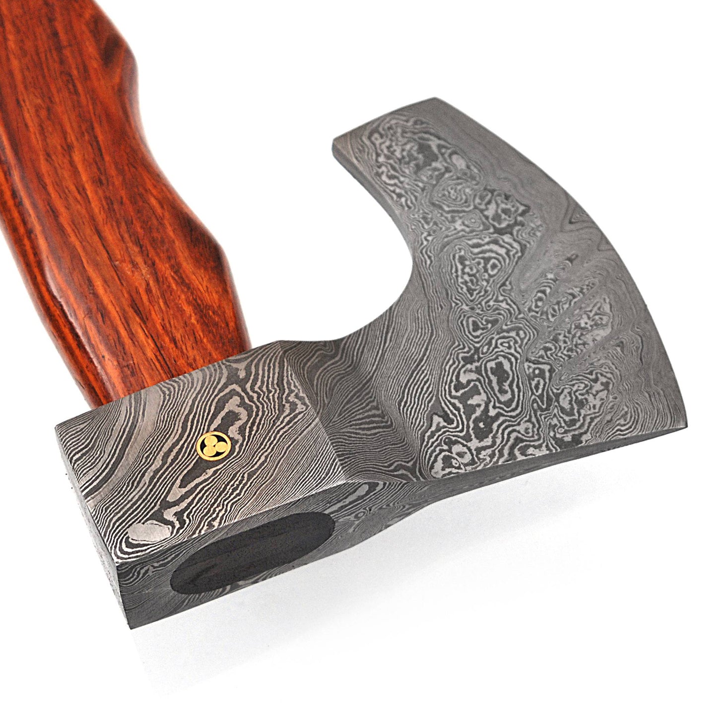 Descendant of the Gods Damascus Steel Functional Bearded Outdoor Axe