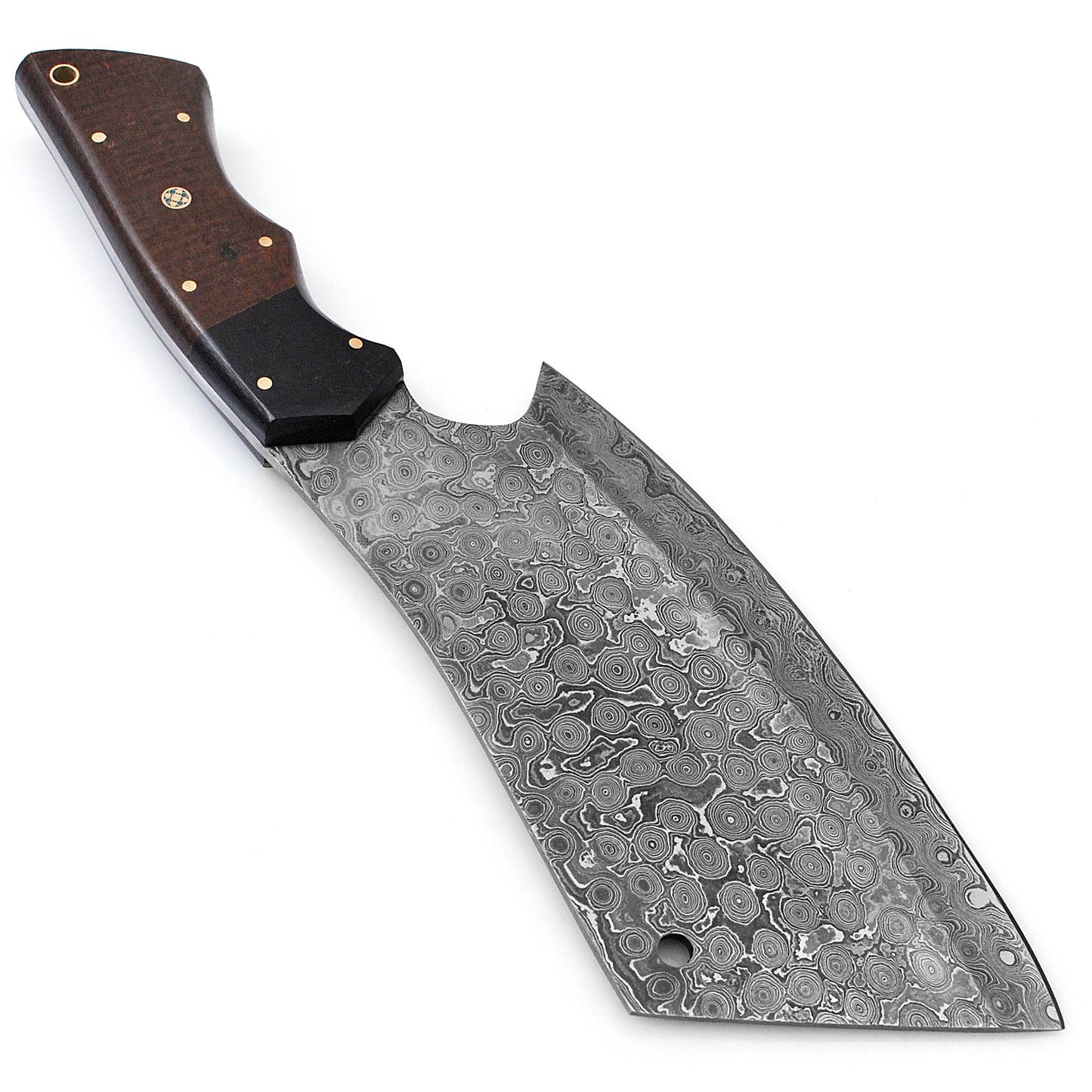 Supper Time Fireball Damascus Full Tang Cleaver Kitchen Knife