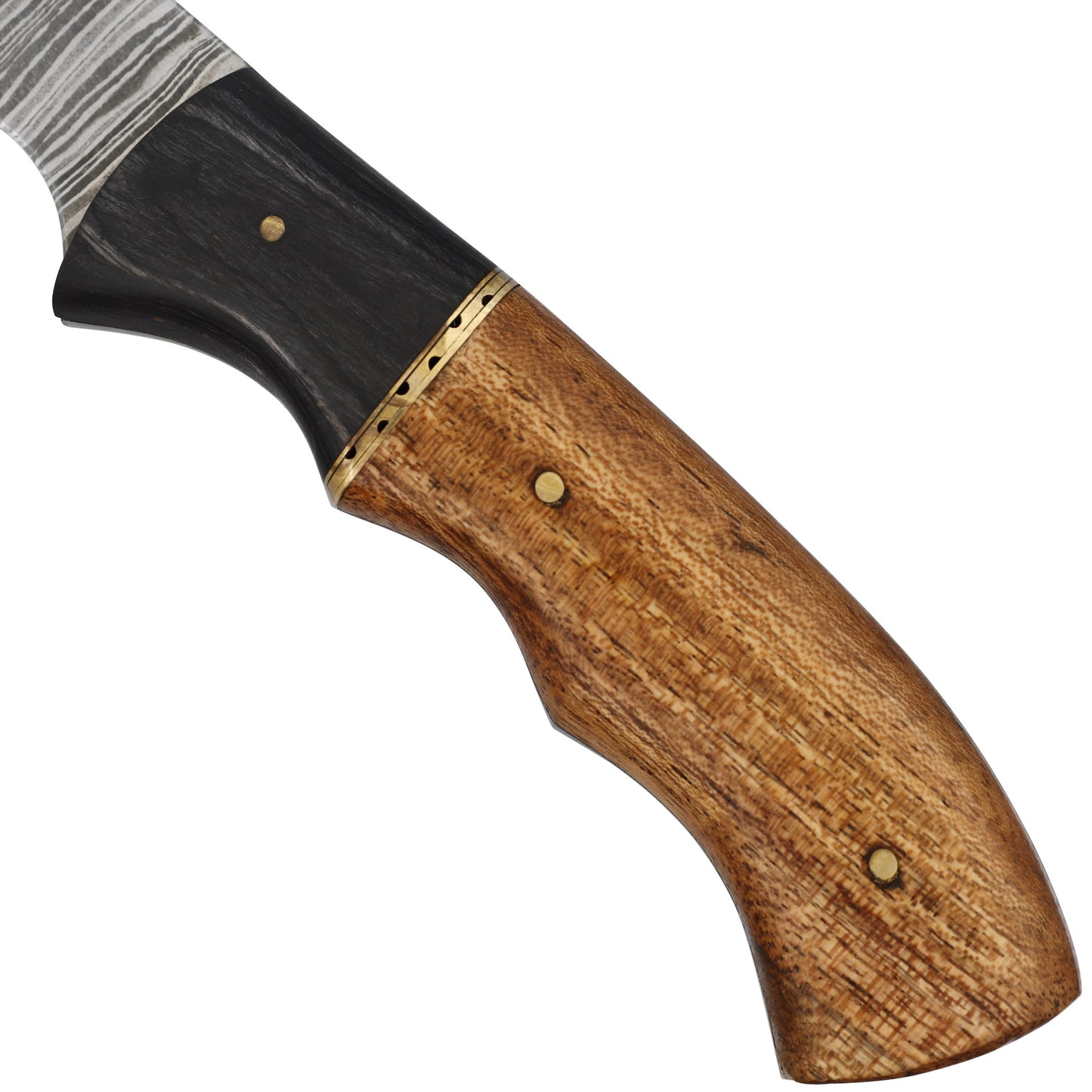 Velocity in Target Damascus Steel Full Tang Tomahawk Throwing Axe w/ Wood Handle & Genuine Leather Sheath Included