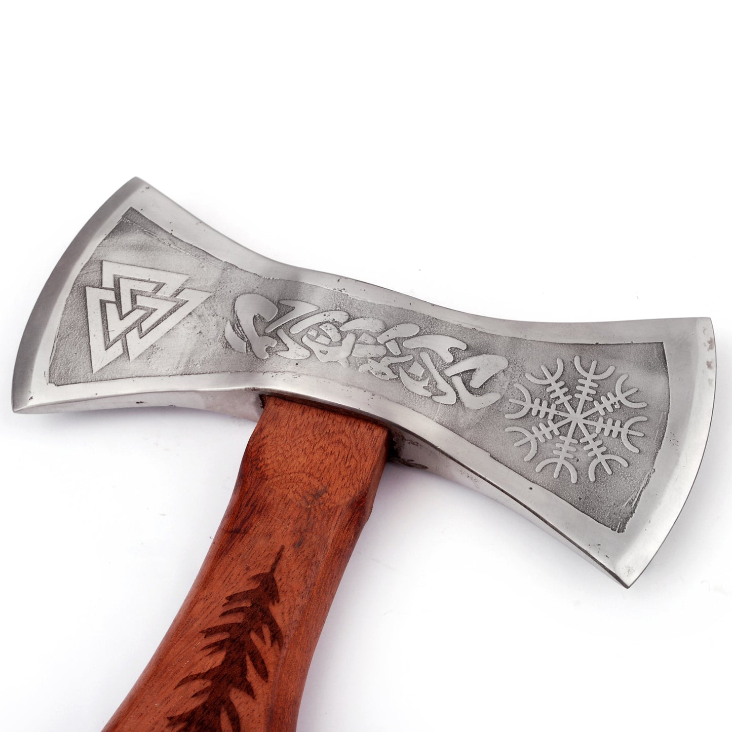 Scandinavian Raider Double Bitted Carbon Steel Viking Inspired Outdoor Axe