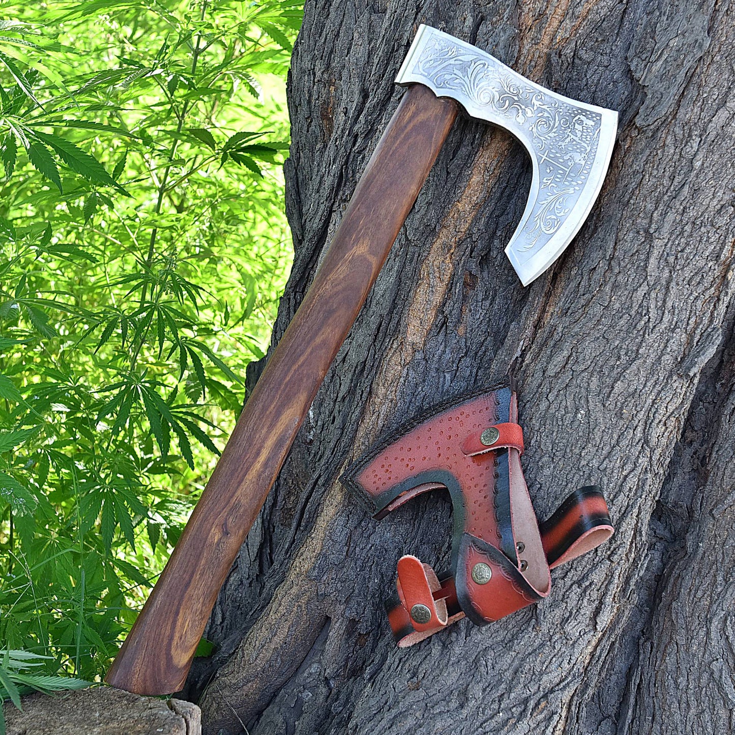 One With Nature Carbon Steel Outdoor Bearded Axe