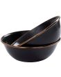 Barebones Living Enamel Bowl Set Charcoal