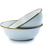 Barebones Living Enamel Bowl Set Eggshell