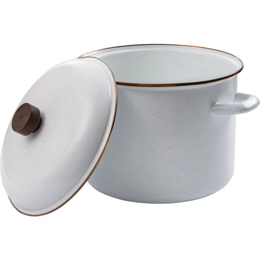 Barebones Living Enamel Stock Pot Eggshell