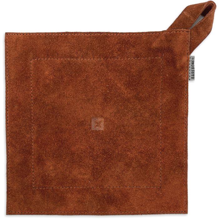 Barebones Living Hot Pad Brown Suede